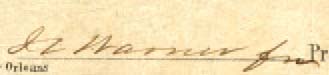 J C Warner for signature